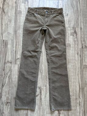 J.Crew favourite Brown Corduroy Straight-Leg Pants size 4 tall neutral earthy